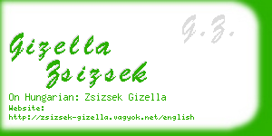 gizella zsizsek business card